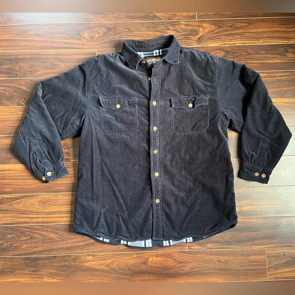 Levi's Men's Navy Corduroy Button Down Lined Brown Label Jacket, L